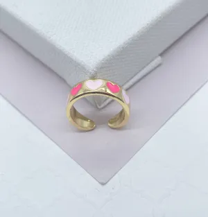 18k Gold Filled Adjustable Heart Ring