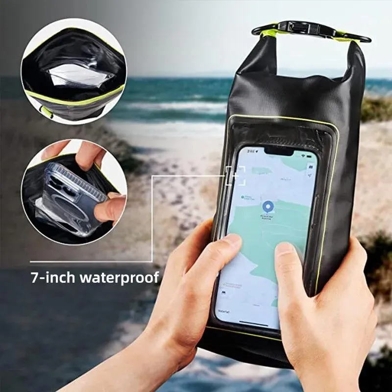 2 In 1 Waterproof Crossbody Phone Bag For Outdoor Cycling Swimming 2L Capacity