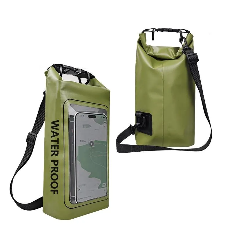 2 In 1 Waterproof Crossbody Phone Bag For Outdoor Cycling Swimming 2L Capacity