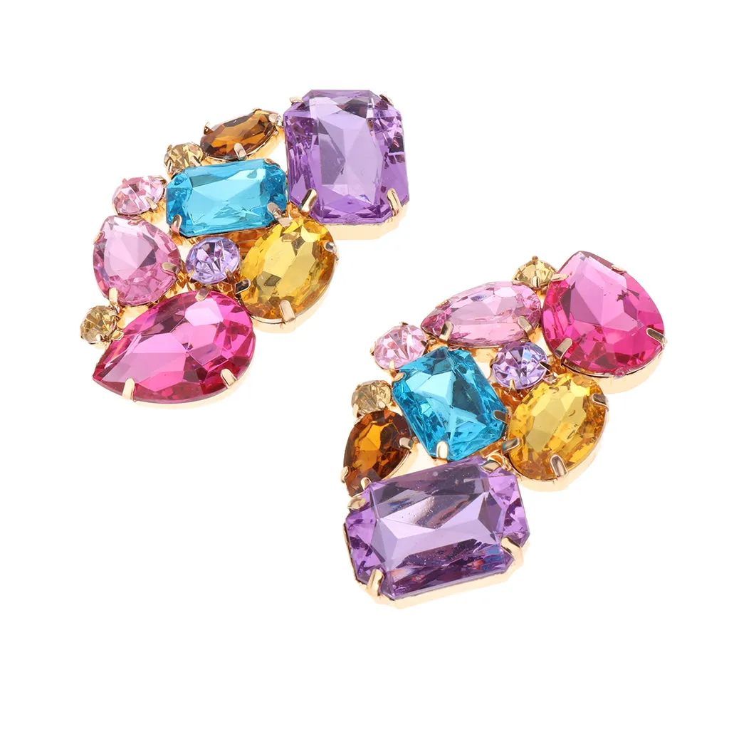 2 Rhinestone Shoe Charm Buckle Detachable Shoe Clip