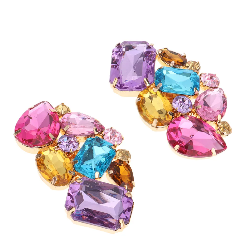 2 Rhinestone Shoe Charm Buckle Detachable Shoe Clip