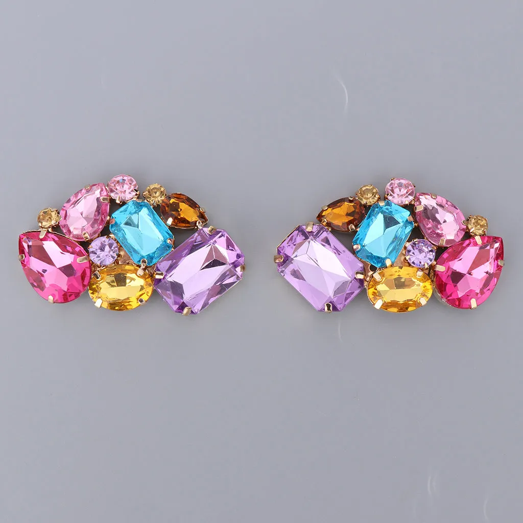 2 Rhinestone Shoe Charm Buckle Detachable Shoe Clip
