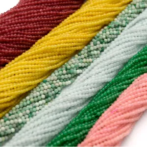 2mm Jade Beads | Tiny Beads | Loose Beads | Beads By The Strand | Gemstone Beads | Colorful Beads | Smooth Beads