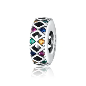 925 Sterling Silver Colorful Flag Beads For Diy Bracelets & Necklaces