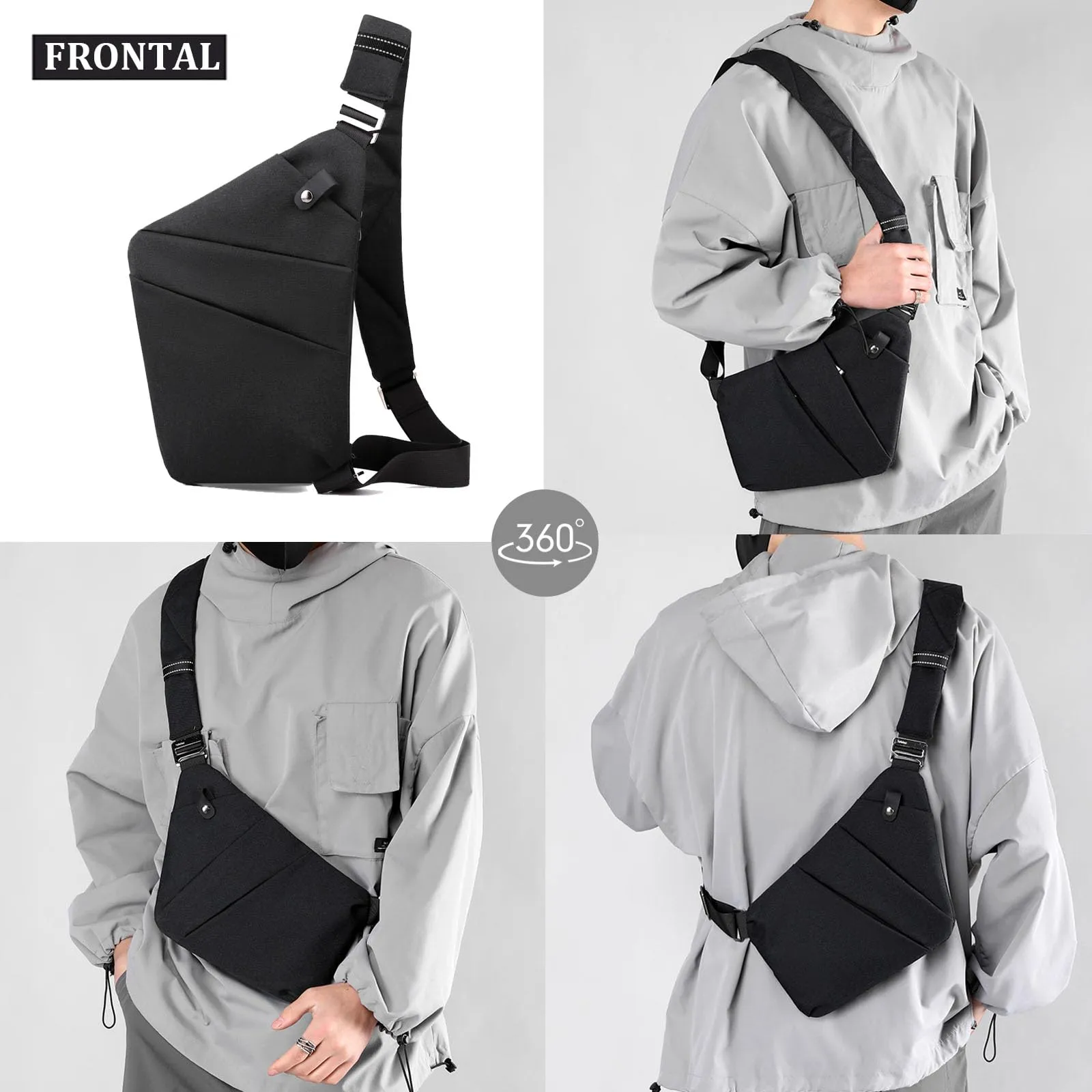 Anti Theft Travel Bag for Women Crossbody, New Anti-Theft Safe Slim Sling Cross Body Bag, Personal Flex Bag for Men Women