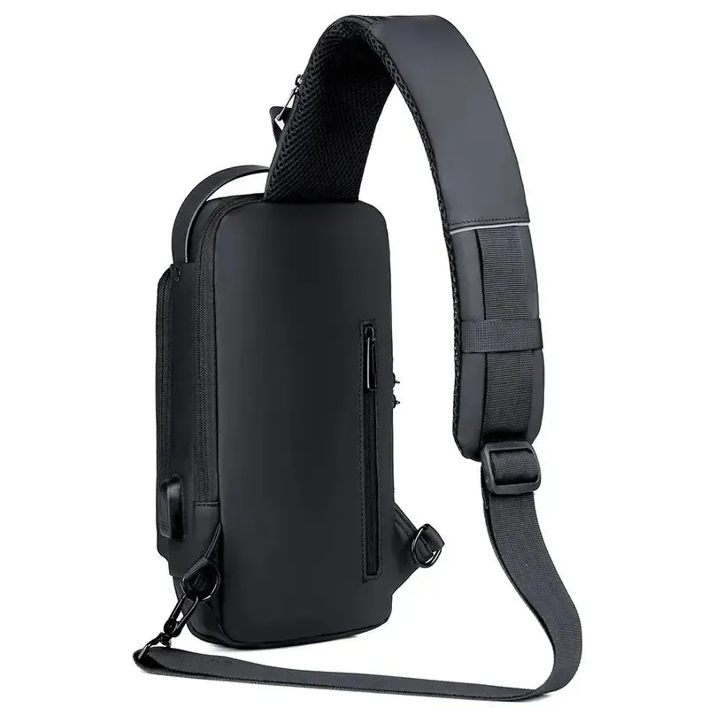 Anti Theft Usb Shoulder Bag for Men