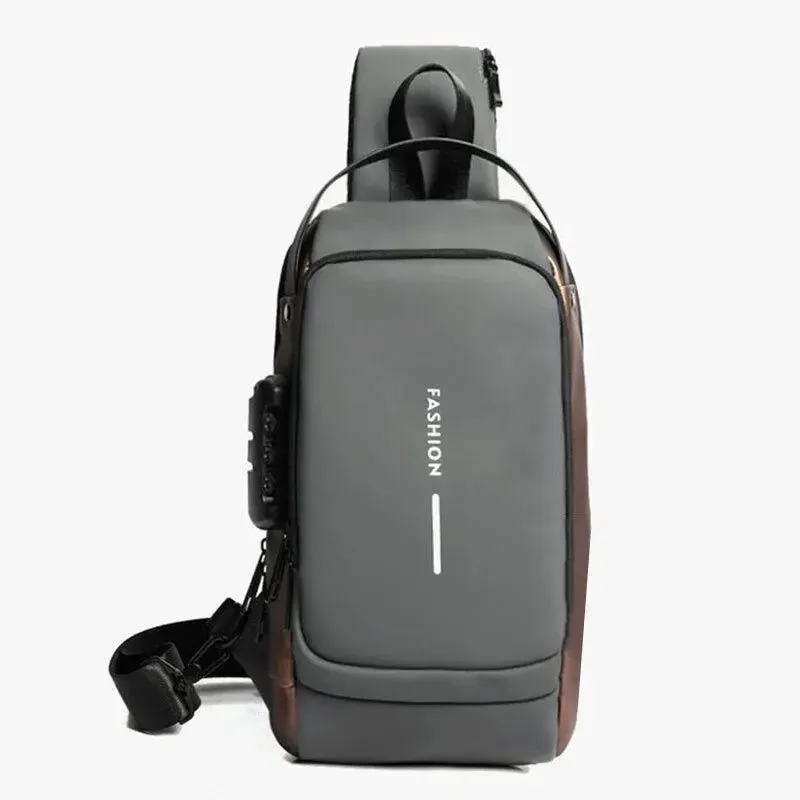 Anti Theft Usb Shoulder Bag for Men