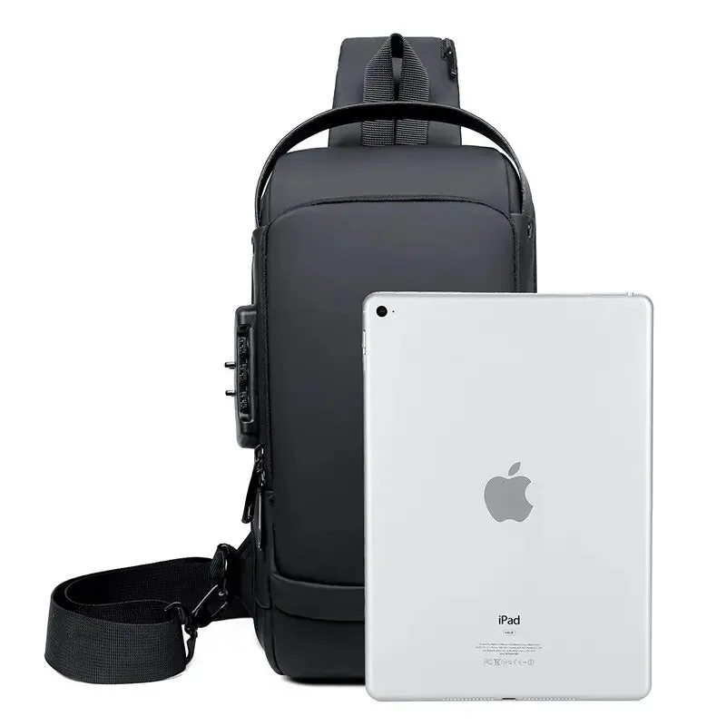 Anti Theft Usb Shoulder Bag for Men