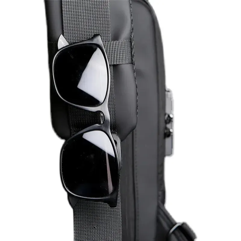 Anti Theft Usb Shoulder Bag for Men