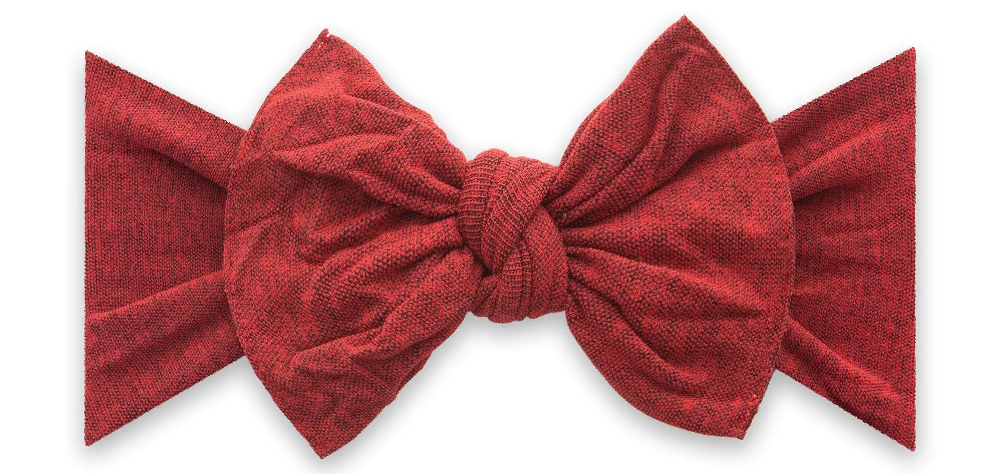 Baby Bling Heathered Red Patterned Knot Headband