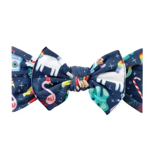 Baby Bling Holiday Bash Printed Knot Headband