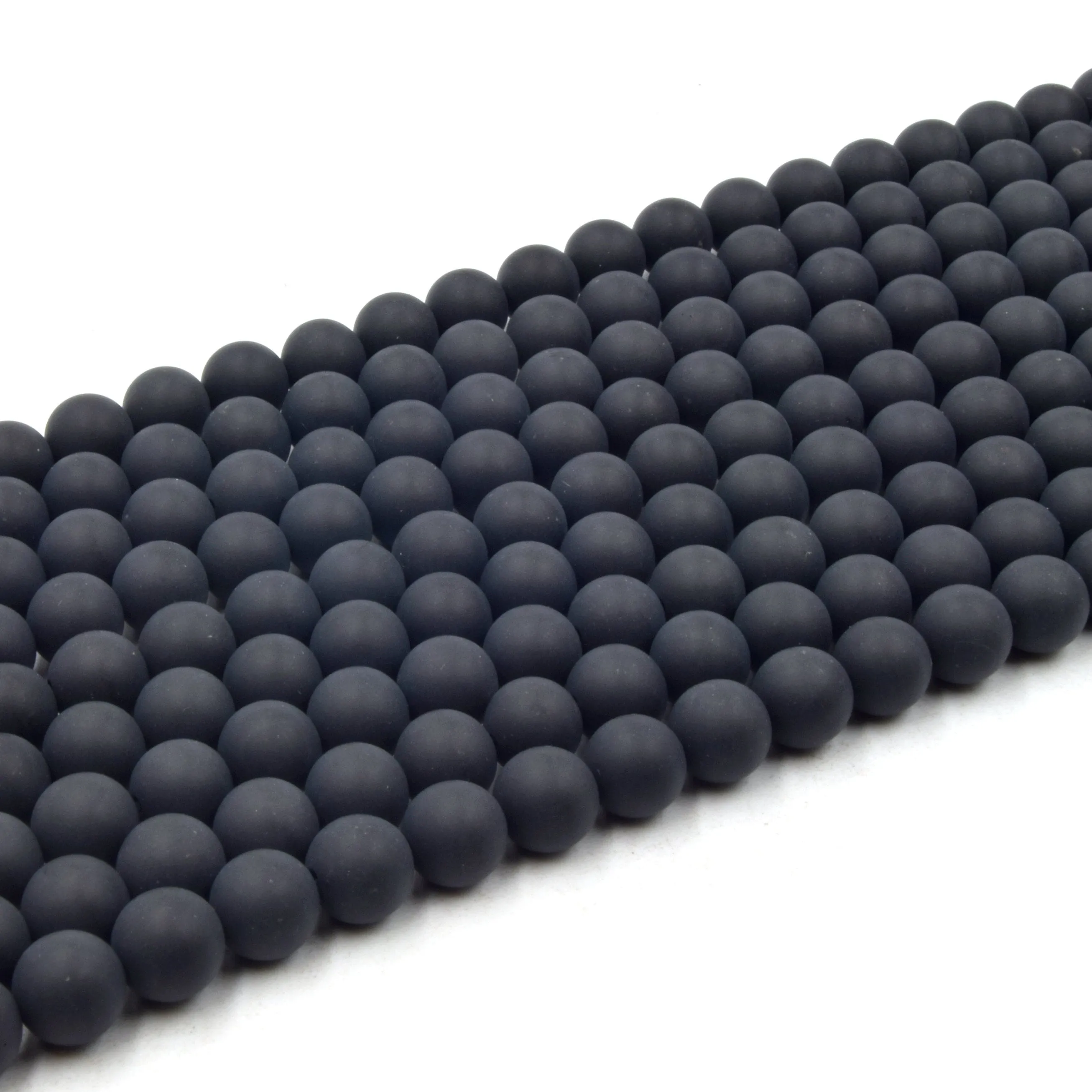 Black Agate Beads | Matte Black Agate Round Beads | 4mm 6mm 8mm 10mm 12mm