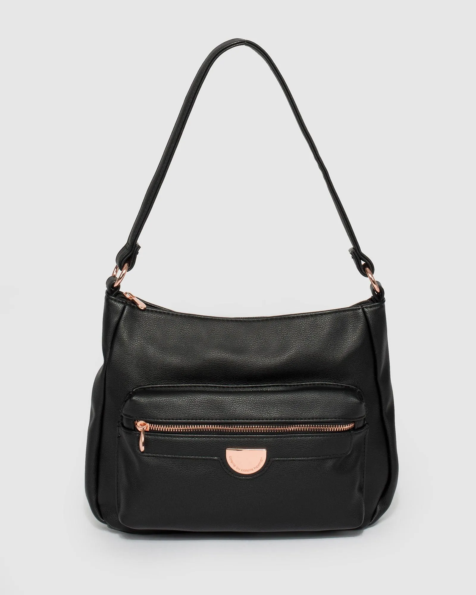 Black Laura Disc Slouch Bag