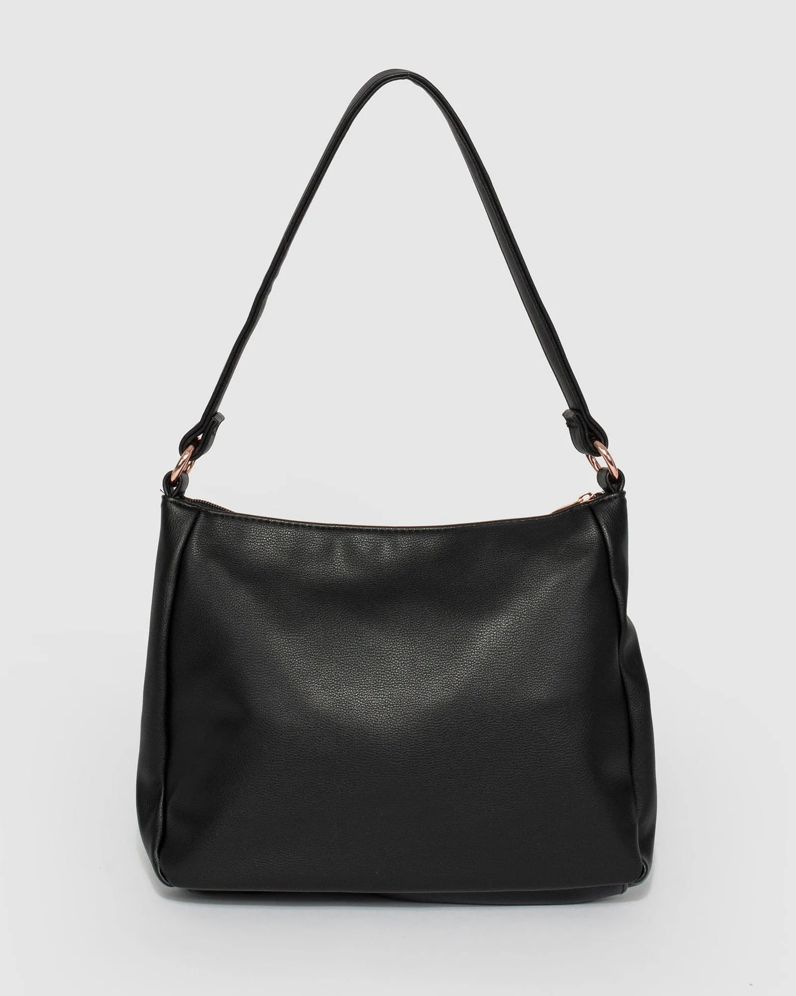 Black Laura Disc Slouch Bag