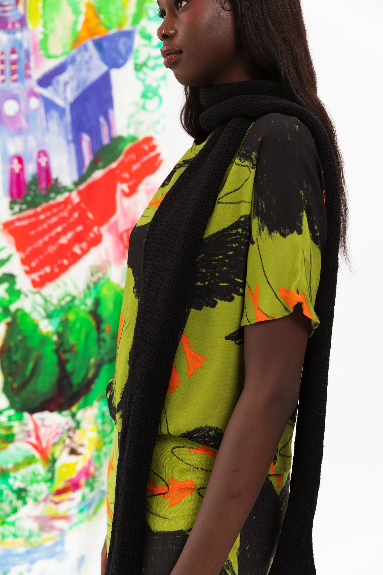 Black Wool Scarf