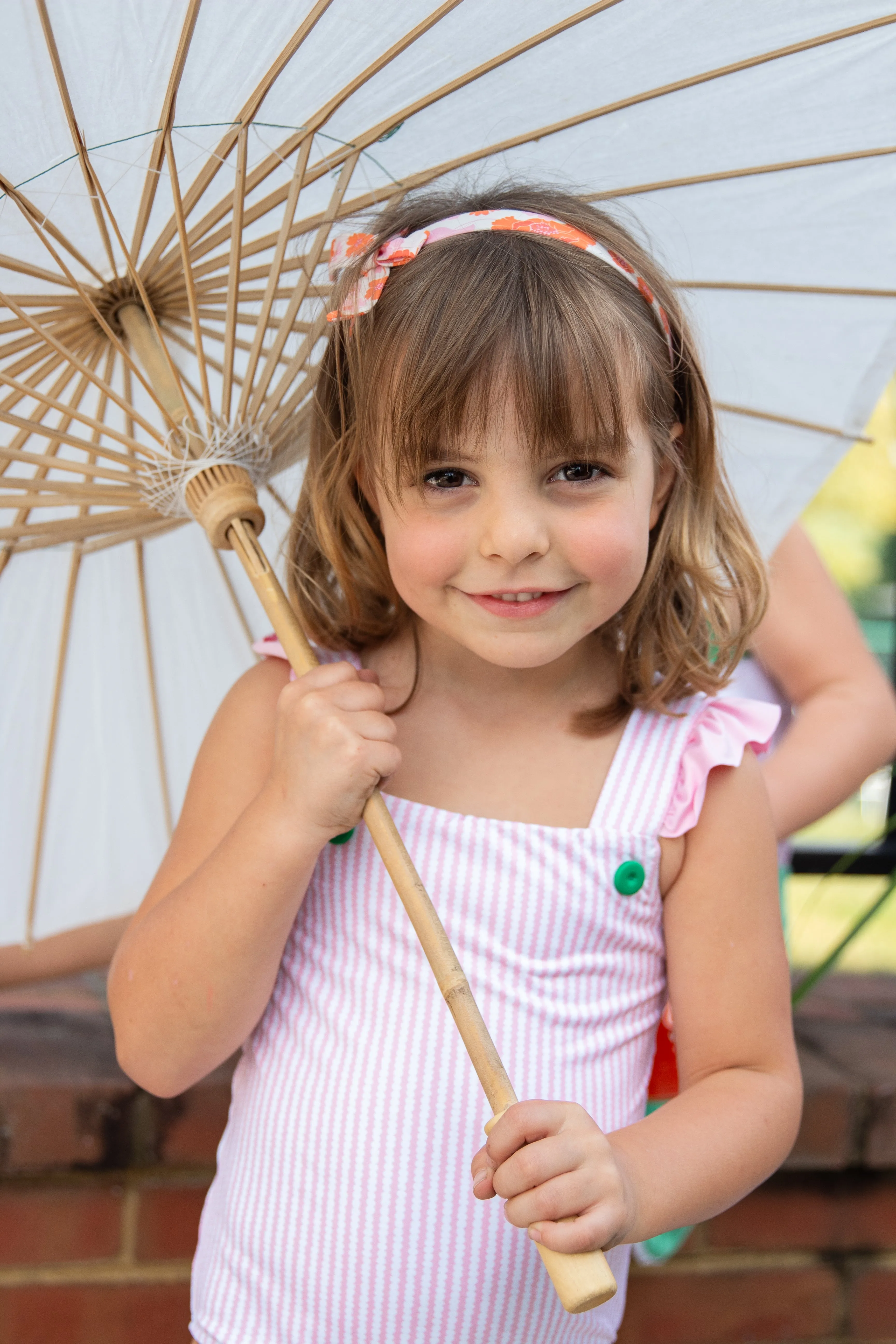 Bliss Printed Headband -- Pink Daisy Floral