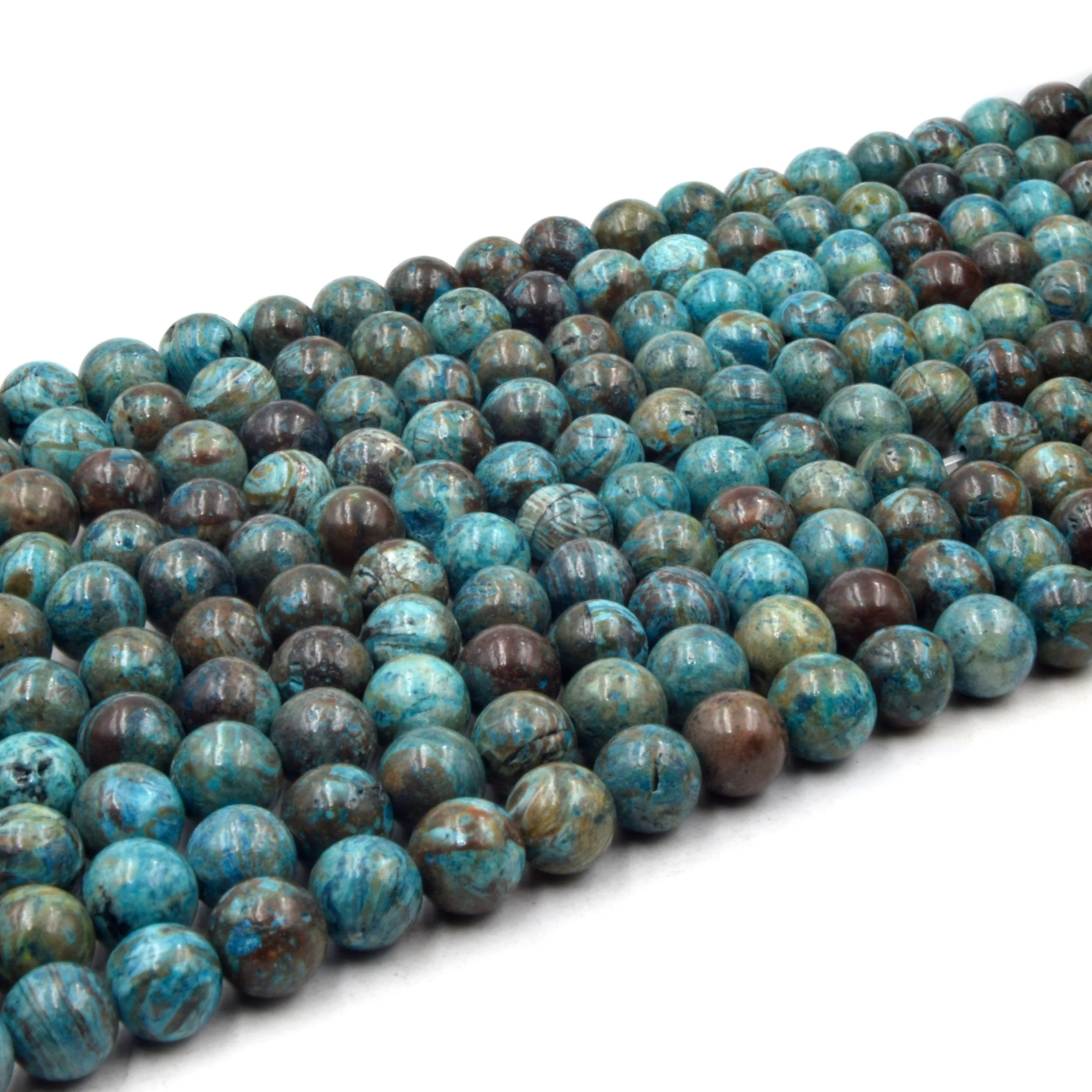Blue Sky Calsilica Jasper Beads | Smooth Round Calsilica Jasper Beads | 6mm 8mm 10mm