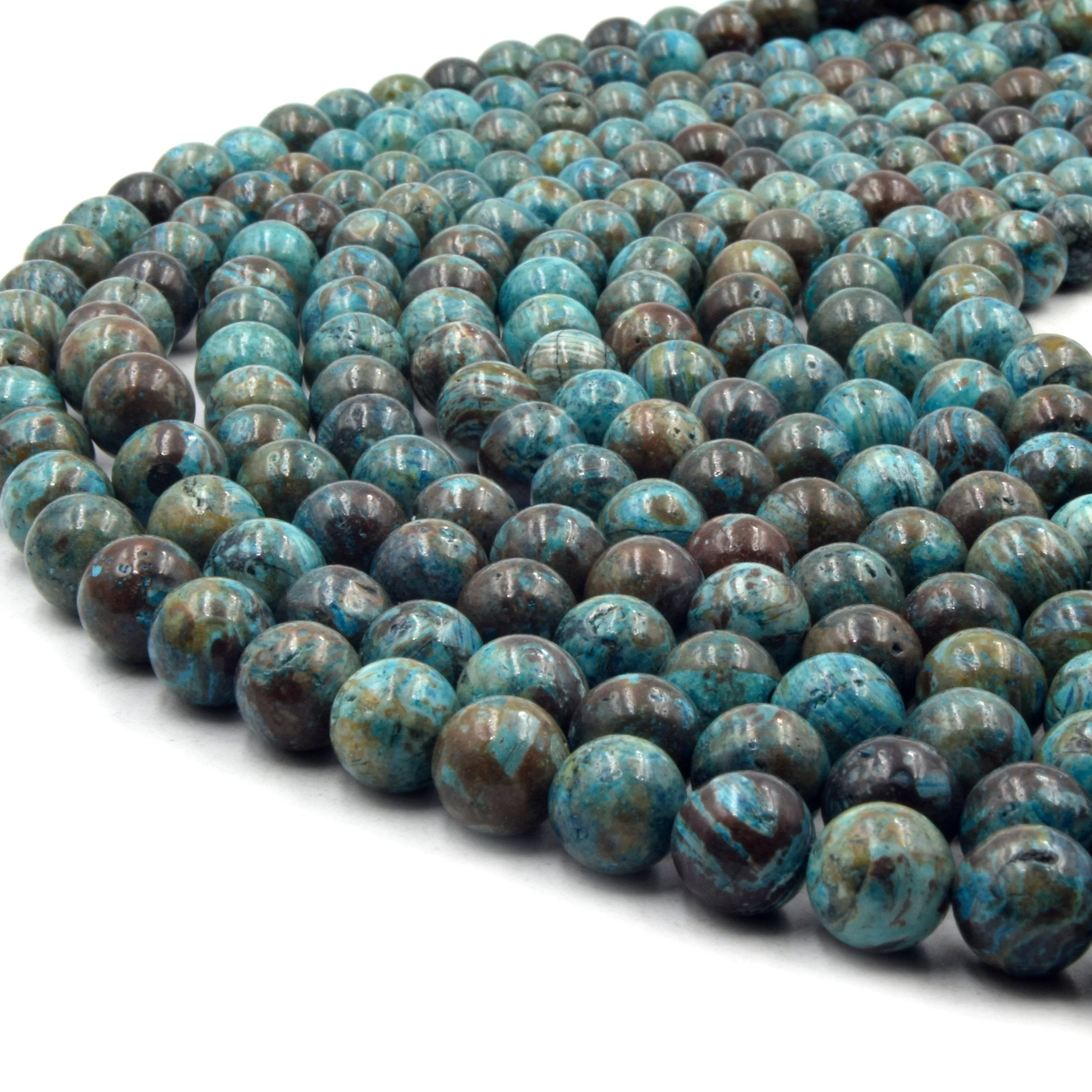 Blue Sky Calsilica Jasper Beads | Smooth Round Calsilica Jasper Beads | 6mm 8mm 10mm