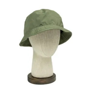 Boonie crusher hat in olive green poly taffeta