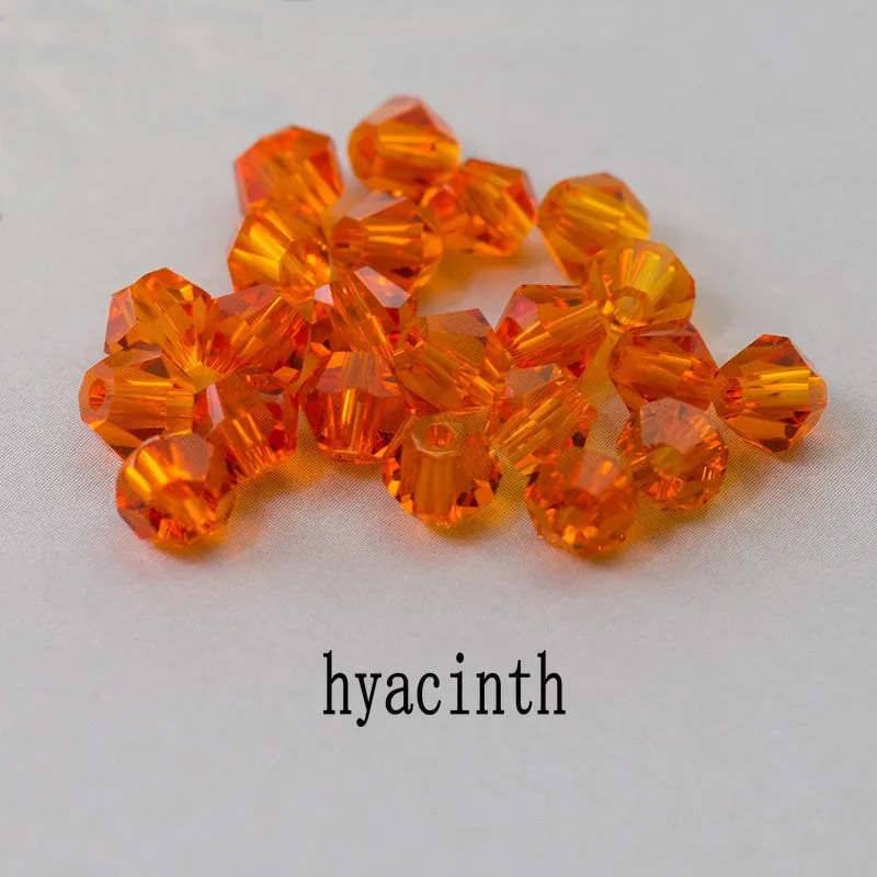 Buy 1 And Get 1 Free 4mm Shiny Crystal Beads Bicone Beads Glass Beads Loose Spacer Beads for bracelet DIY Jewelry Making  200pcs