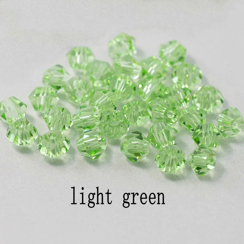 Buy 1 And Get 1 Free 4mm Shiny Crystal Beads Bicone Beads Glass Beads Loose Spacer Beads for bracelet DIY Jewelry Making  200pcs