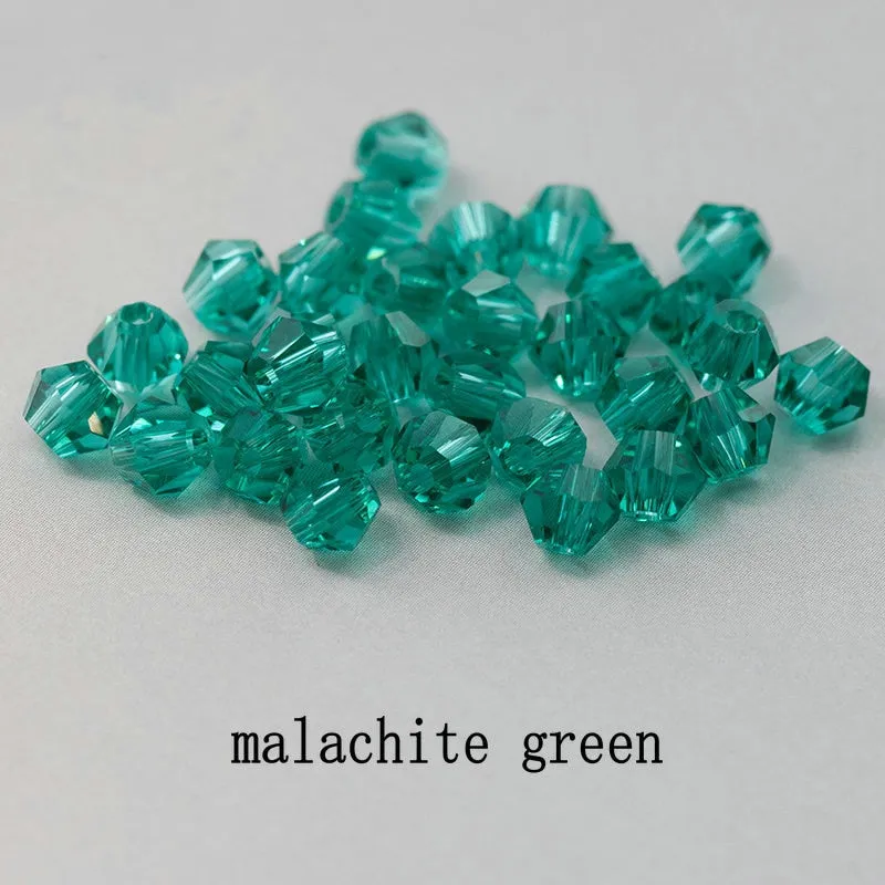Buy 1 And Get 1 Free 4mm Shiny Crystal Beads Bicone Beads Glass Beads Loose Spacer Beads for bracelet DIY Jewelry Making  200pcs