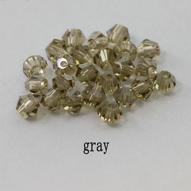 Buy 1 And Get 1 Free 4mm Shiny Crystal Beads Bicone Beads Glass Beads Loose Spacer Beads for bracelet DIY Jewelry Making  200pcs