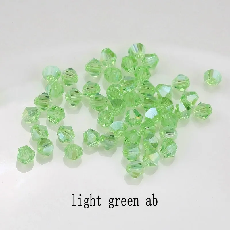 Buy 1 And Get 1 Free 4mm Shiny Crystal Beads Bicone Beads Glass Beads Loose Spacer Beads for bracelet DIY Jewelry Making  200pcs