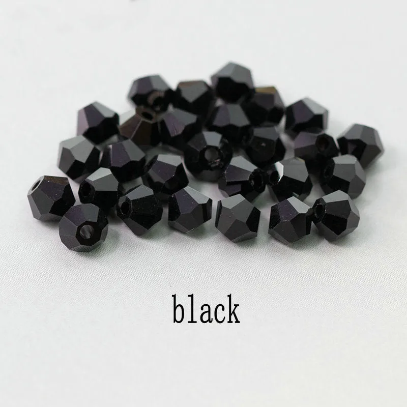 Buy 1 And Get 1 Free 4mm Shiny Crystal Beads Bicone Beads Glass Beads Loose Spacer Beads for bracelet DIY Jewelry Making  200pcs