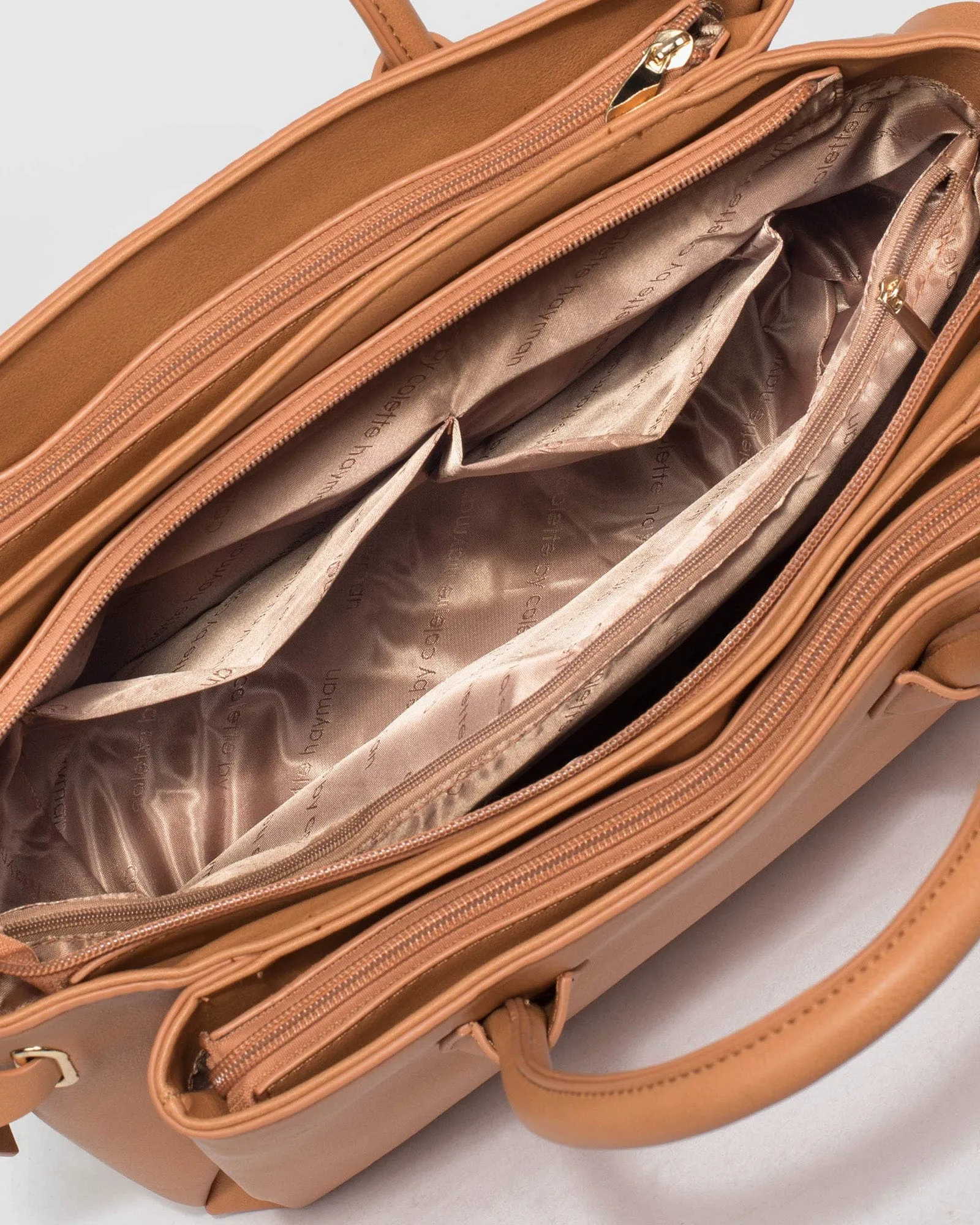 Caramel Elora Tie Tassel Tote Bag