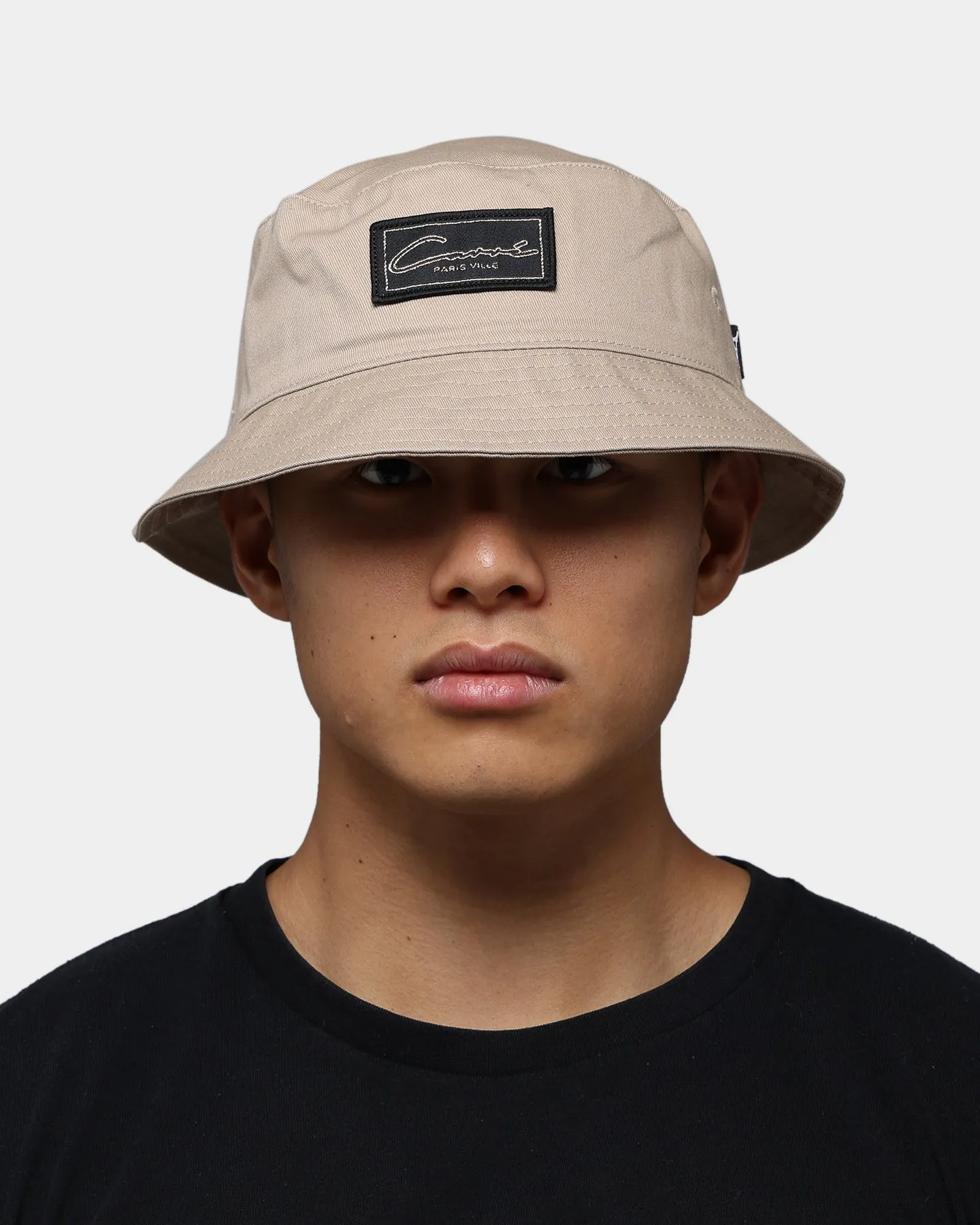 Carre Script Patch Bucket Hat Stone