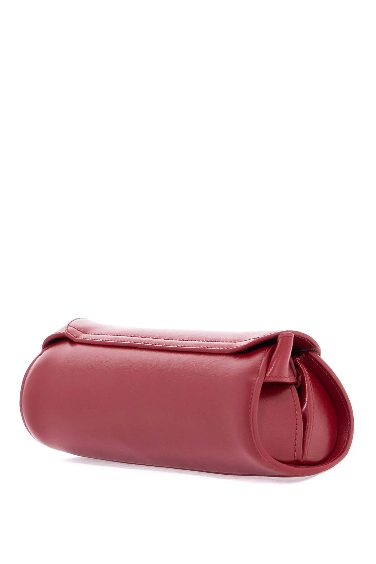 CEDAR RED MINI CANNOLO LEATHER CROSSBODY BAG