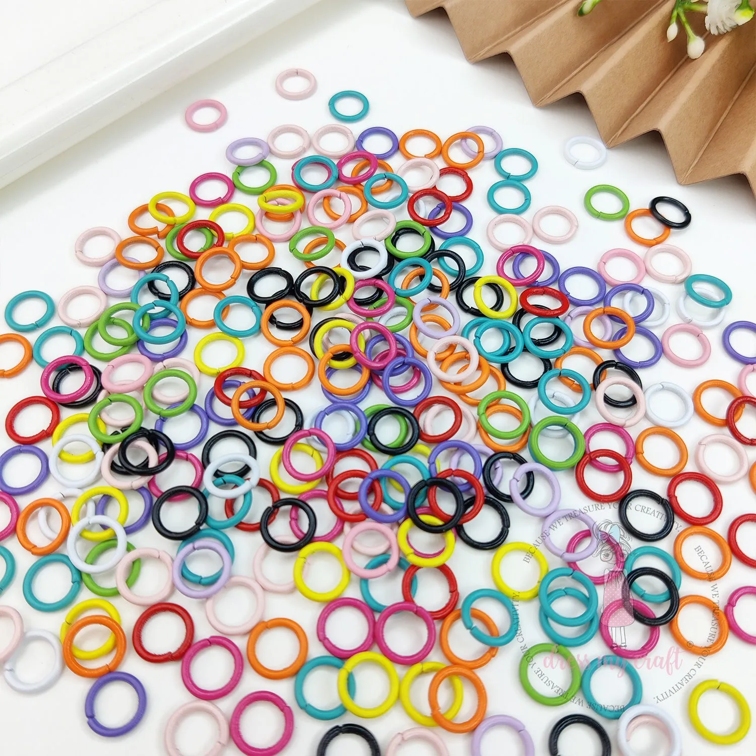 Colored Jump Rings Assorted Pack 8 MM