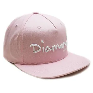 Diamond Og Script Snapback Pink