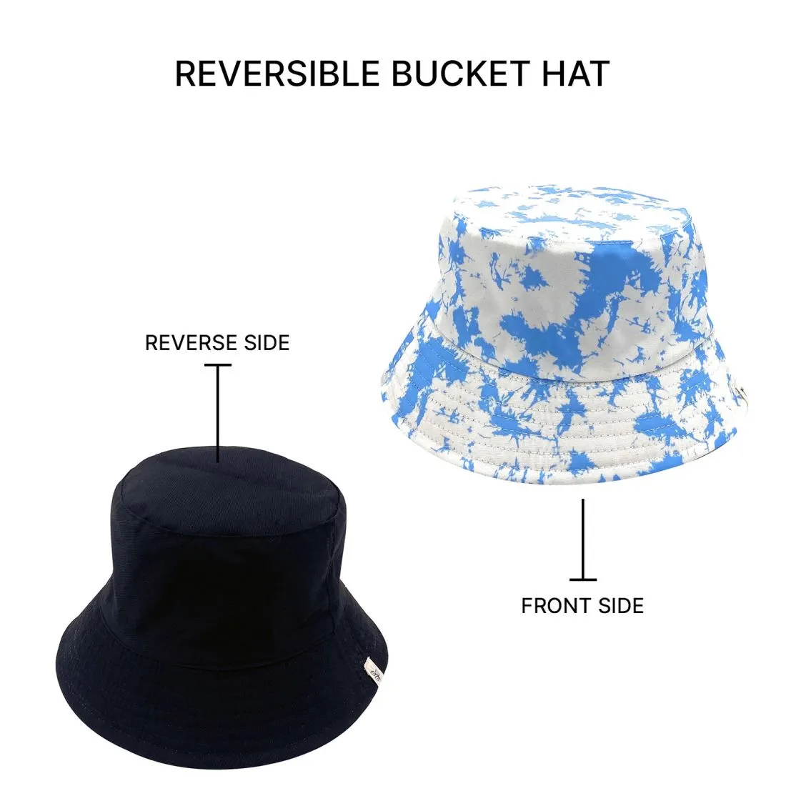 Empire Cove Paint Splash Bucket Hat Reversible Fisherman Cap Women Men Summer