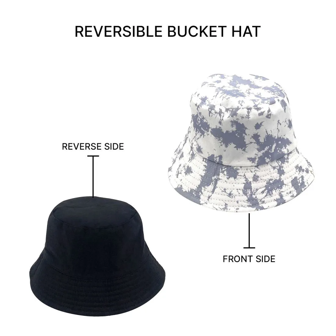 Empire Cove Paint Splash Bucket Hat Reversible Fisherman Cap Women Men Summer