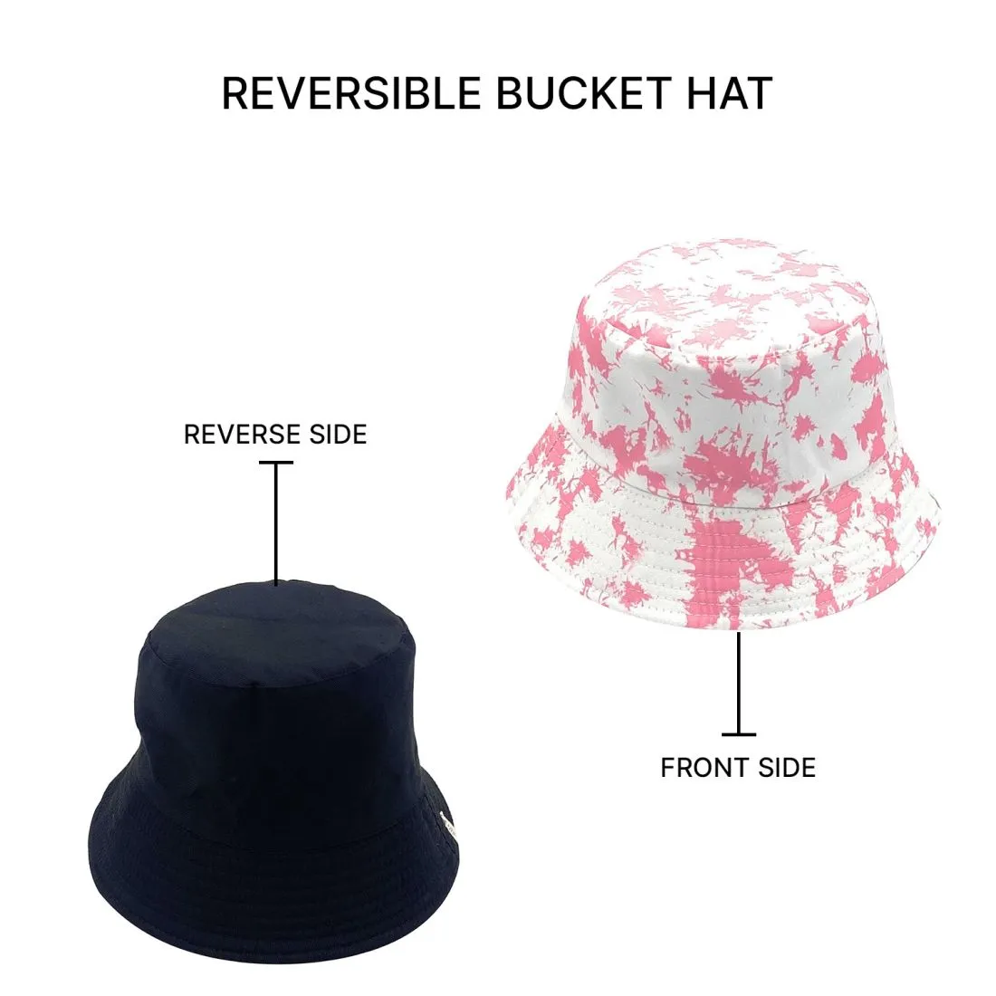 Empire Cove Paint Splash Bucket Hat Reversible Fisherman Cap Women Men Summer