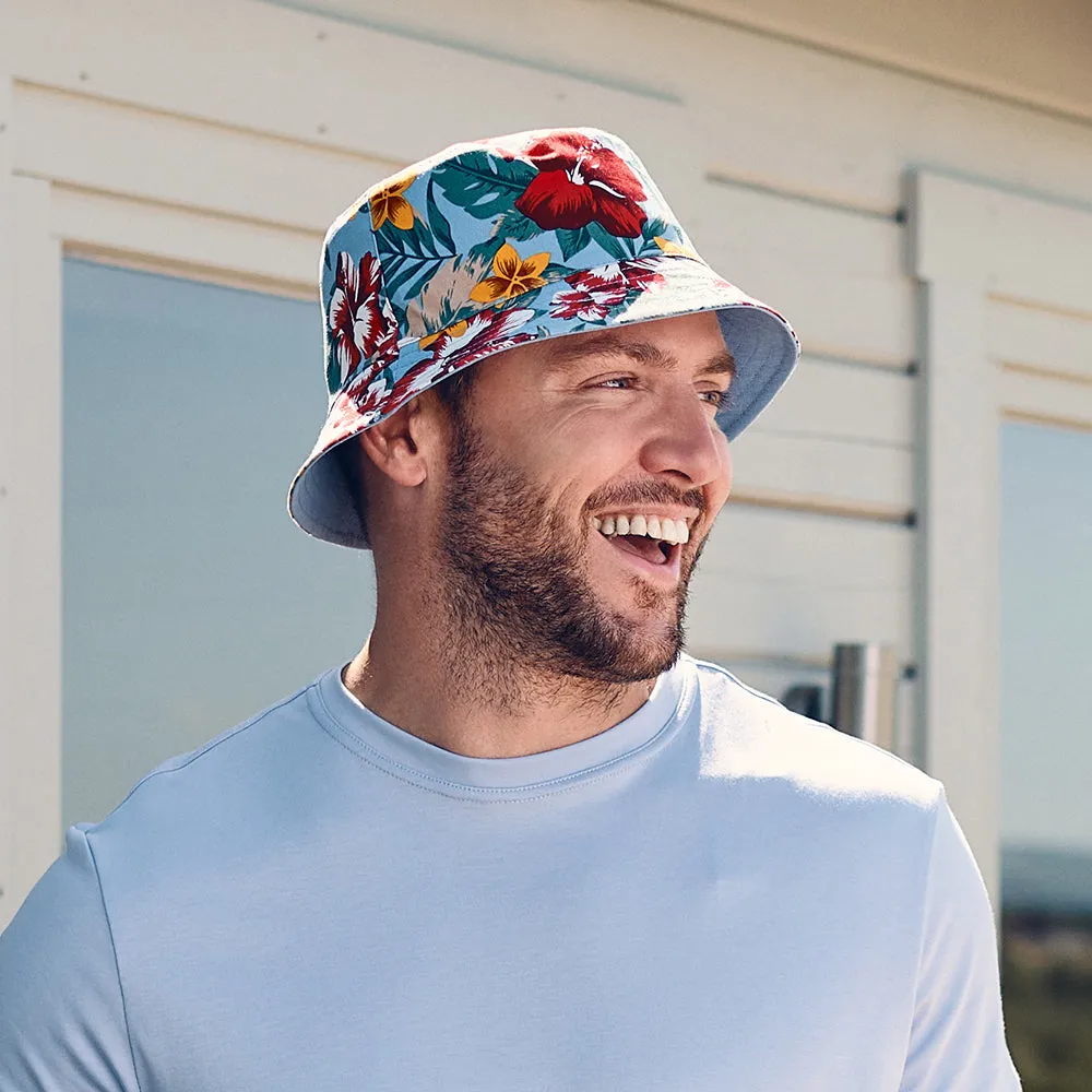 Failsworth Hats Reversible Cotton Bucket Hat - Sky Blue