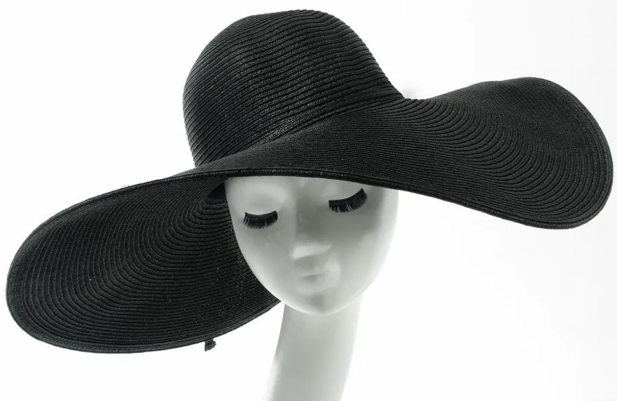Final Sale Wide Brim Sun Hat in Black