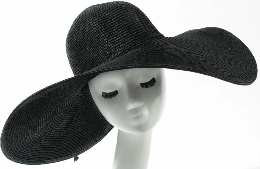 Final Sale Wide Brim Sun Hat in Black