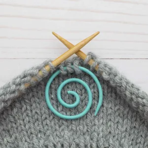 Fox & Pine Stitches Spiral Cable Needle - Teal Spiral