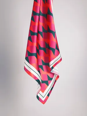 Geometric Print Scarf - Pink