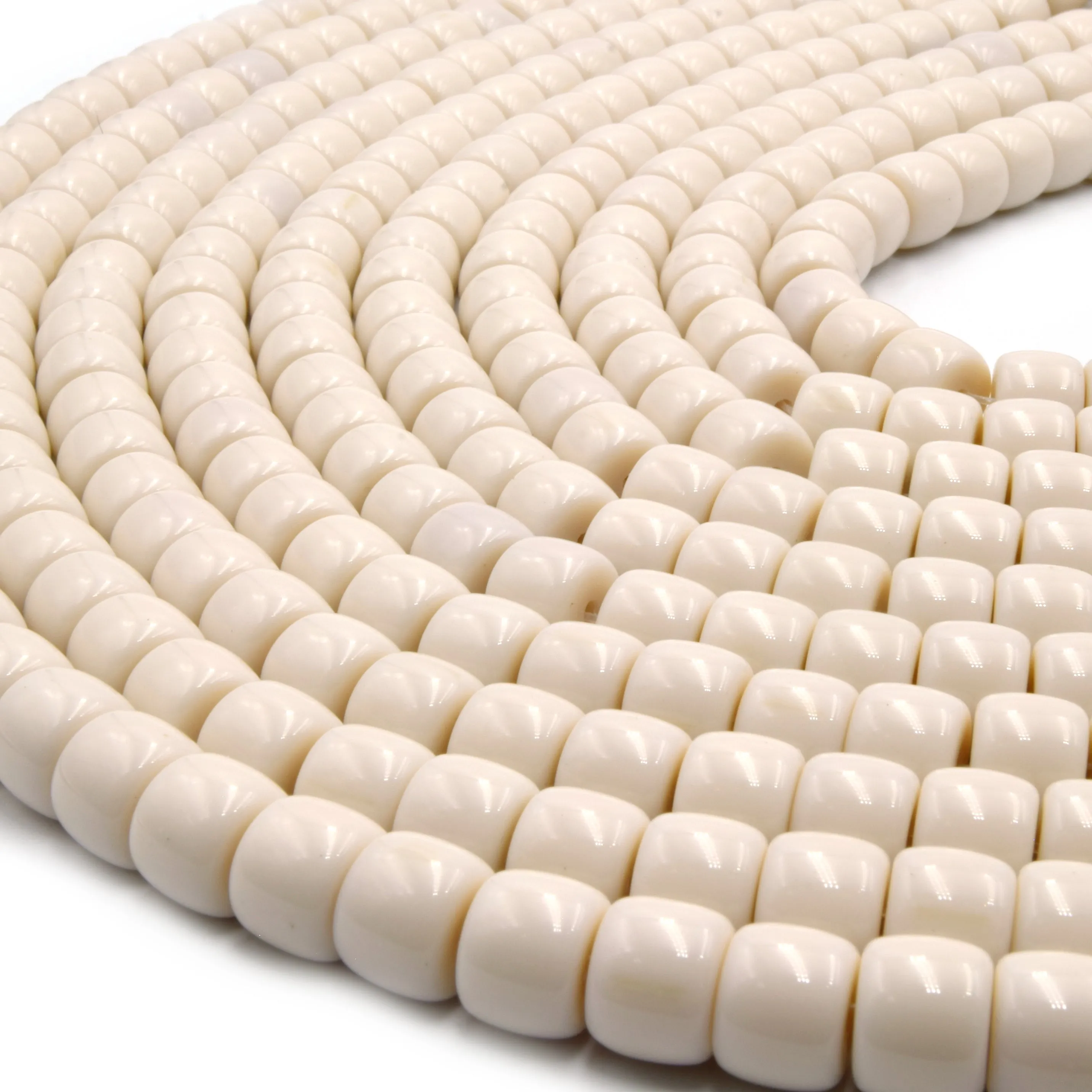 Glass Heishi Beads - 10mm Thick Glass Beads for Bracelets, Necklaces, and Jewelry Supplies