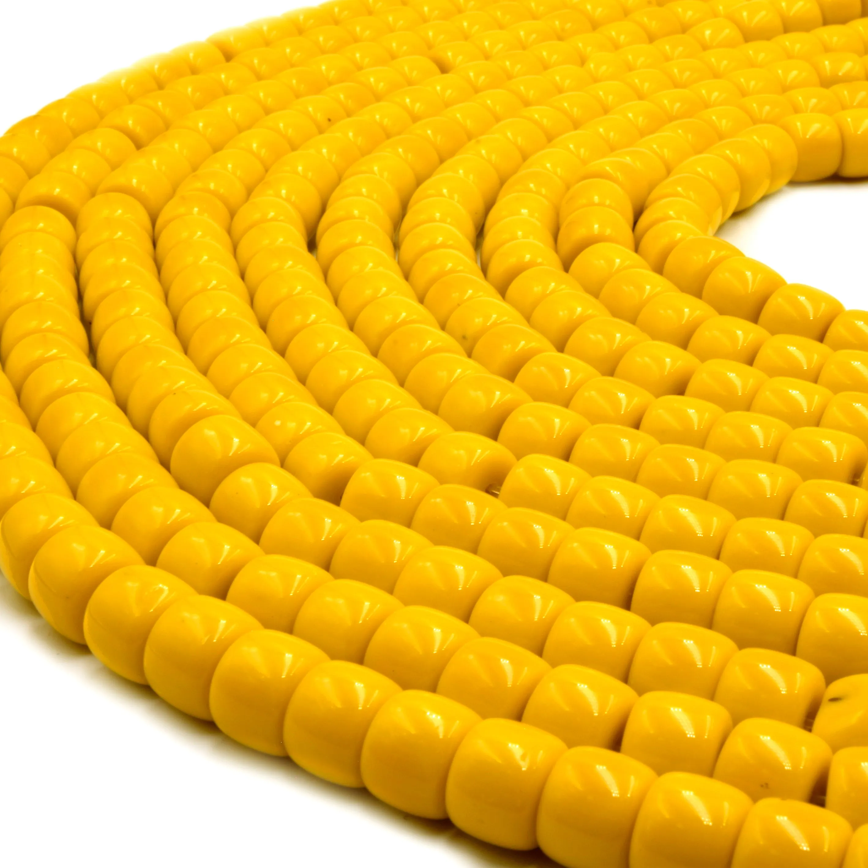 Glass Heishi Beads - 10mm Thick Glass Beads for Bracelets, Necklaces, and Jewelry Supplies