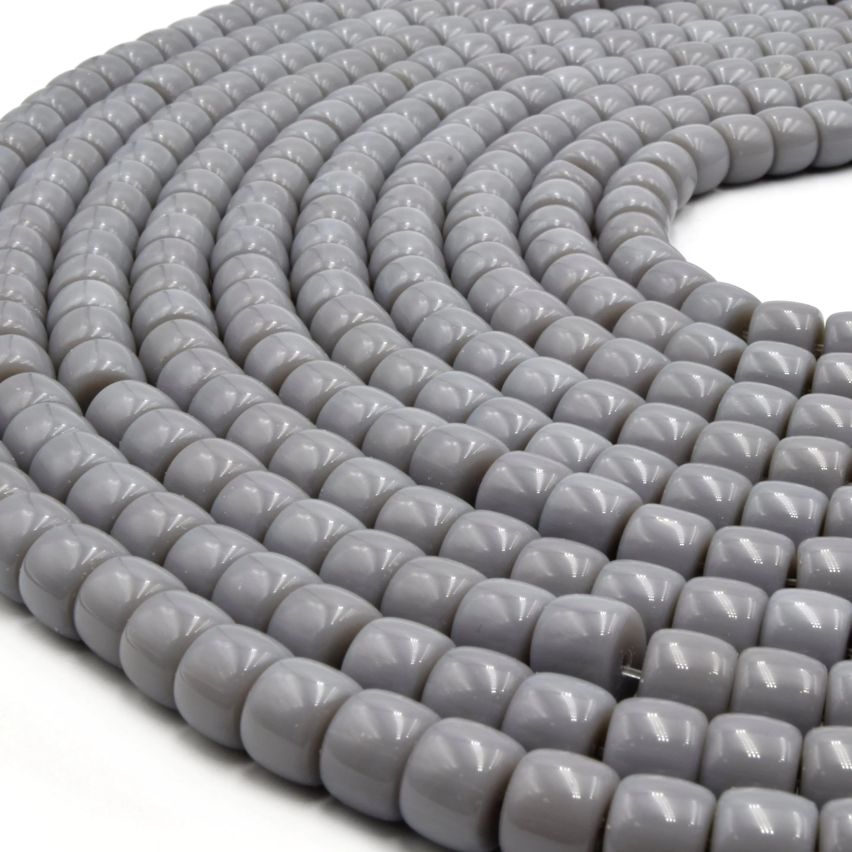 Glass Heishi Beads - 10mm Thick Glass Beads for Bracelets, Necklaces, and Jewelry Supplies