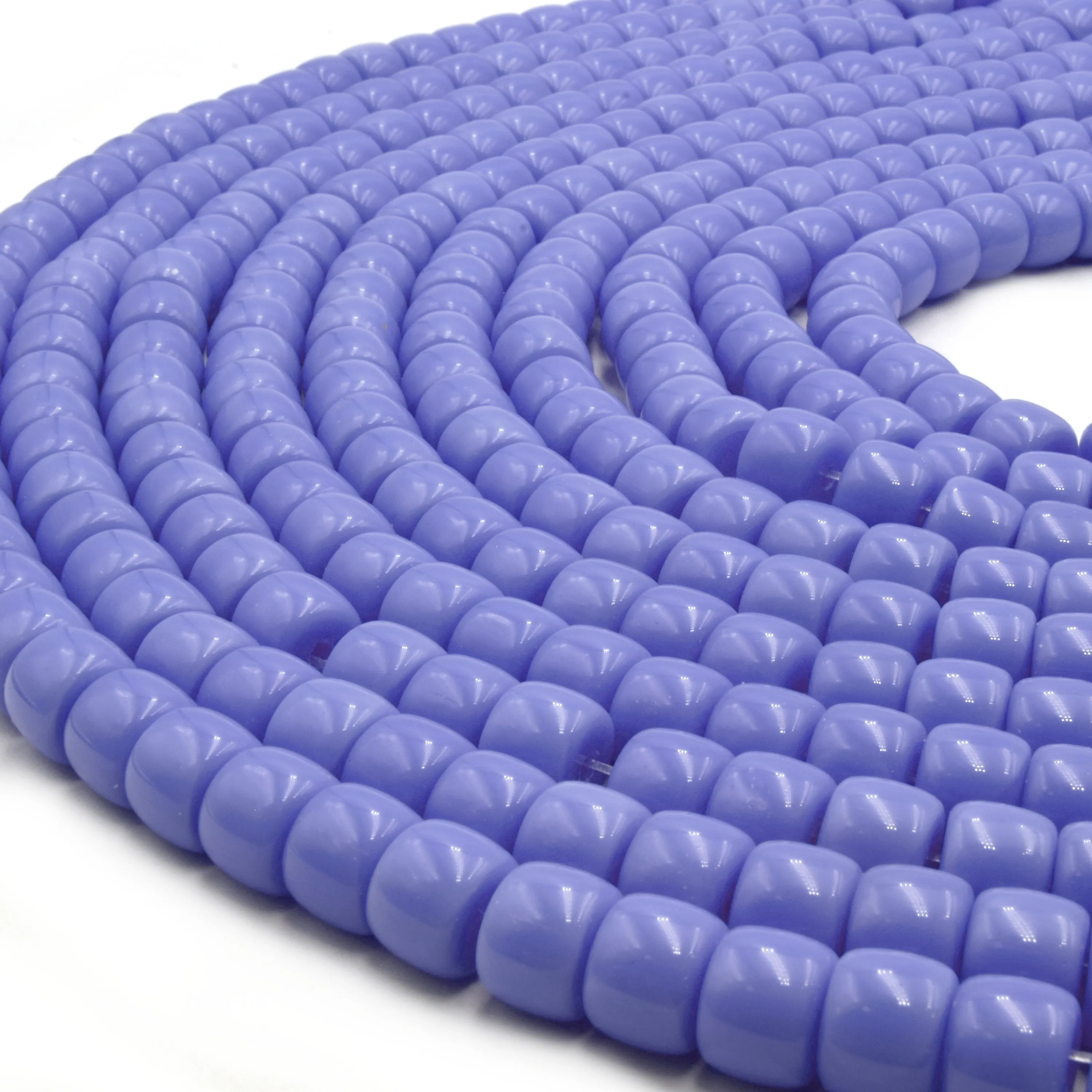 Glass Heishi Beads - 10mm Thick Glass Beads for Bracelets, Necklaces, and Jewelry Supplies