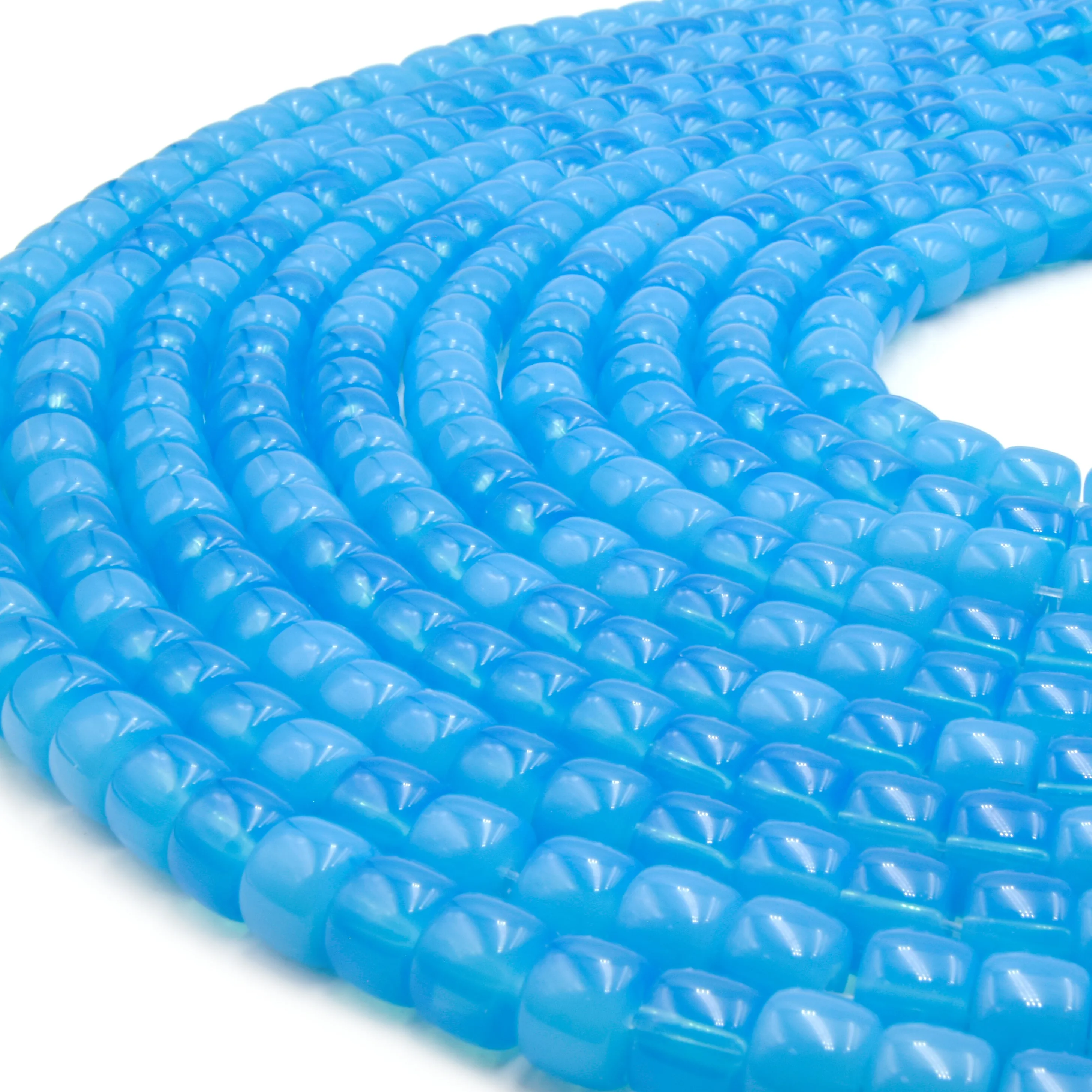 Glass Heishi Beads - 10mm Thick Glass Beads for Bracelets, Necklaces, and Jewelry Supplies