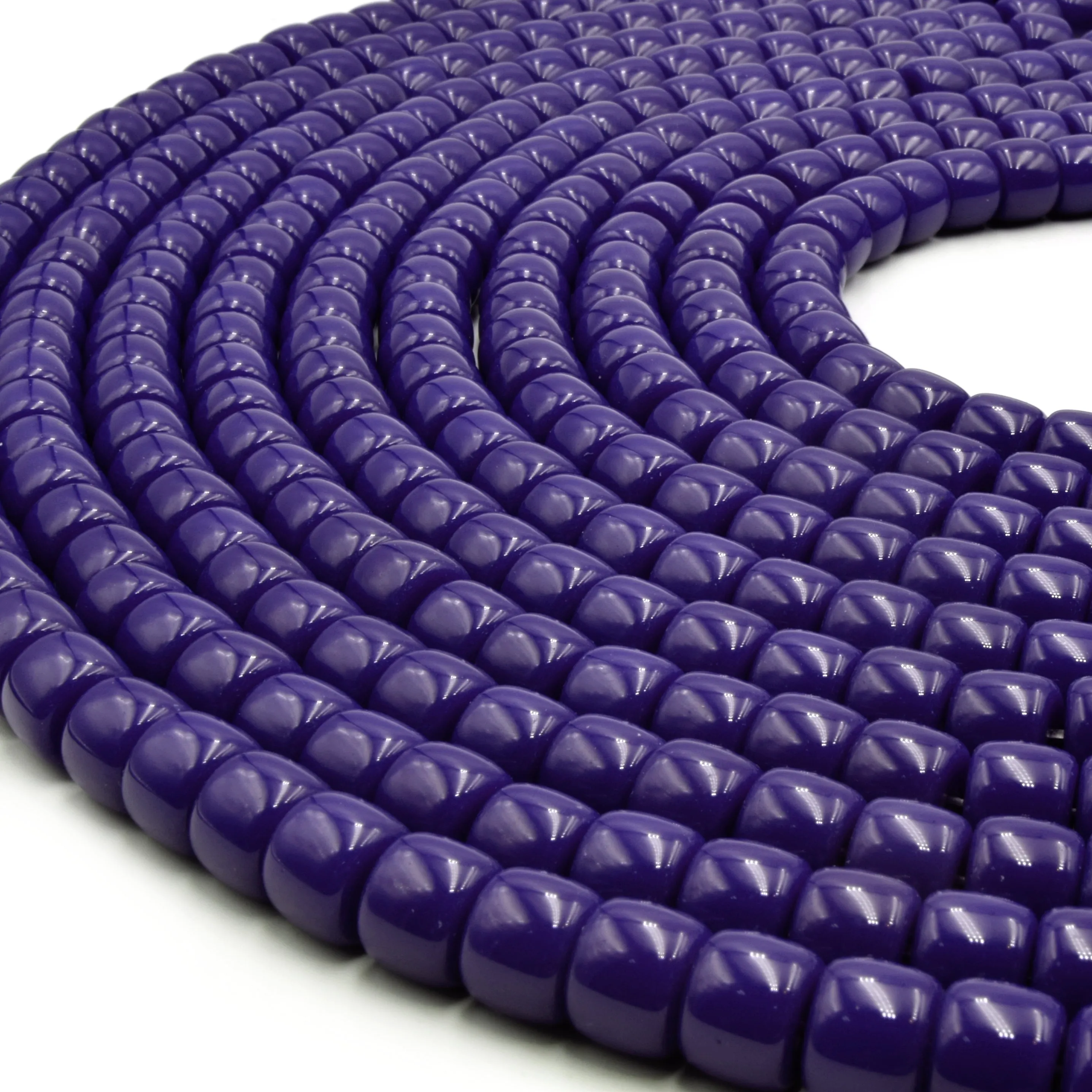 Glass Heishi Beads - 10mm Thick Glass Beads for Bracelets, Necklaces, and Jewelry Supplies