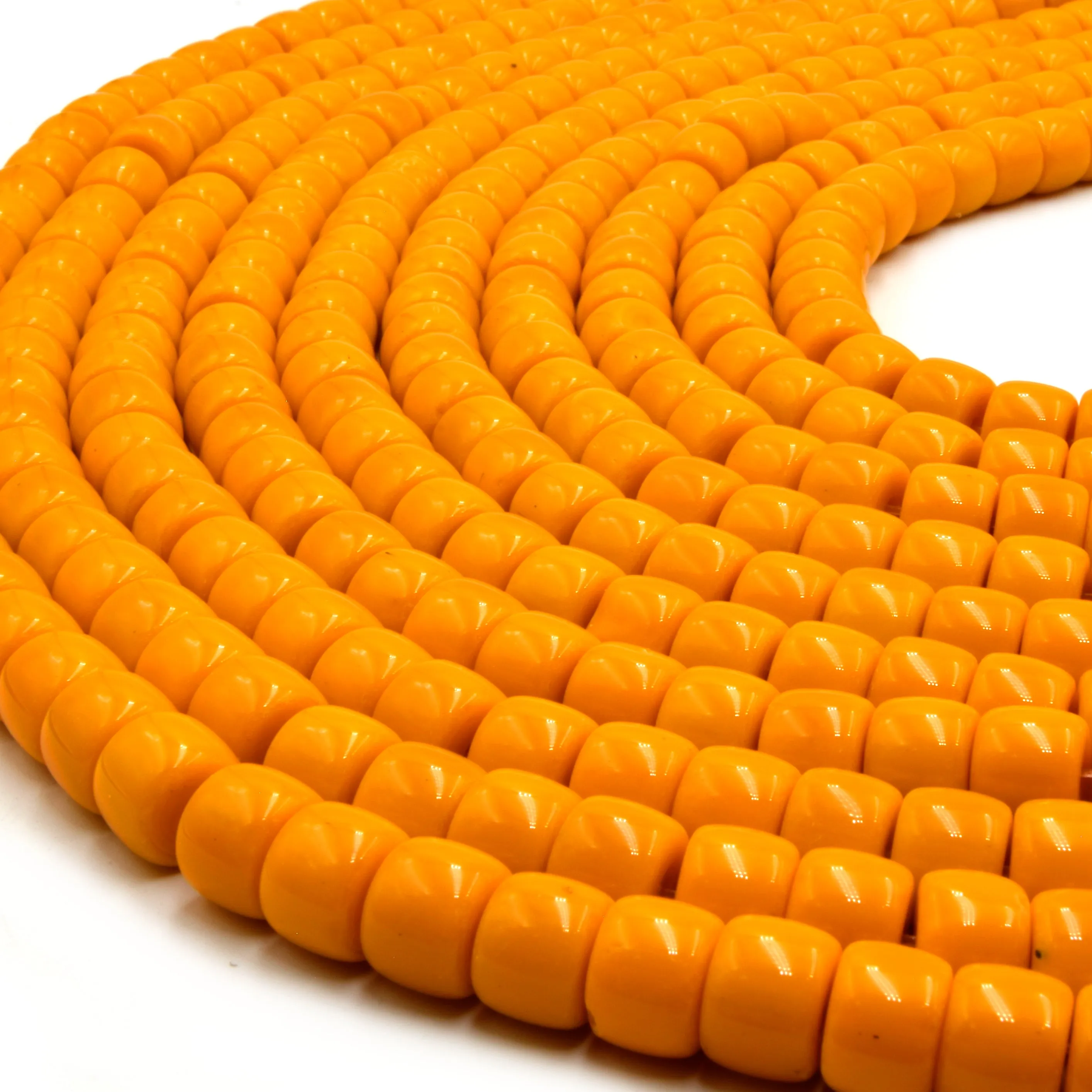 Glass Heishi Beads - 10mm Thick Glass Beads for Bracelets, Necklaces, and Jewelry Supplies