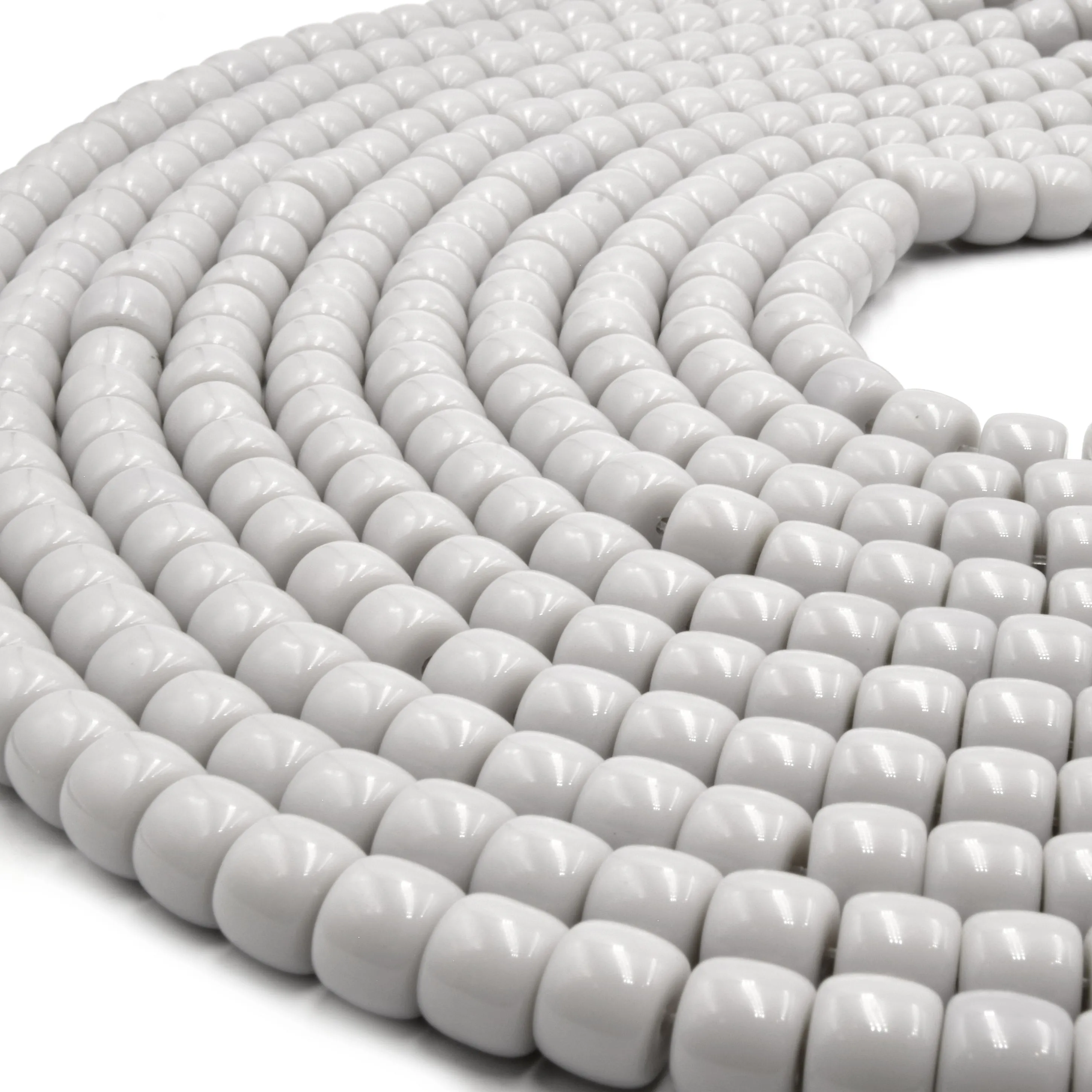Glass Heishi Beads - 10mm Thick Glass Beads for Bracelets, Necklaces, and Jewelry Supplies